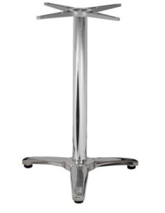 Base de mesa ROMA, 3 brazos, inoxidable y aluminio*