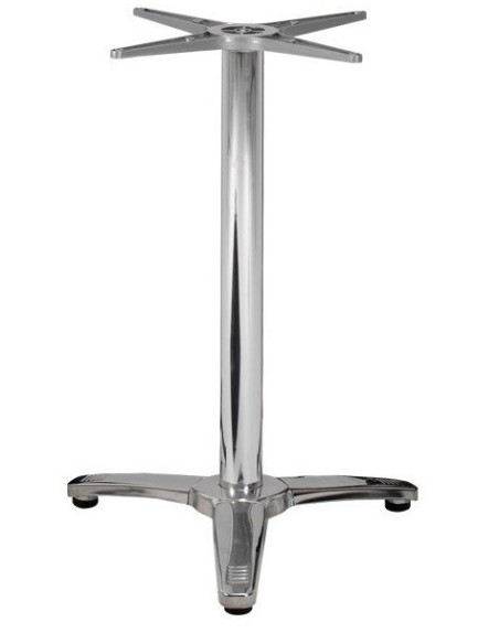 Base de mesa ROMA, 3 brazos, inoxidable y aluminio*