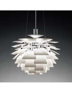 Lámpara ARTIC, aluminio, blanca, 48 cms. de diámetro