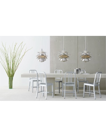 Lámpara ARTIC, aluminio, plata, 60 cms. de diámetro