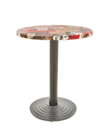 Mesa EBRO, negra, base de 72 cms y tapa de 70 cms. Color a elegir