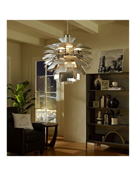 Lámpara ARTIC, aluminio, plata, 60 cms. de diámetro