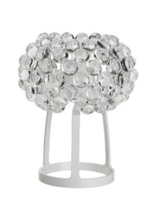 Lámpara ITALICA 35, sobremesa, acrílica, transparente, 35 cms de diámetro