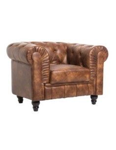 Sillón CHESTER, similpiel cuero viejo