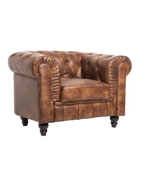 Sillón CHESTER, similpiel cuero viejo