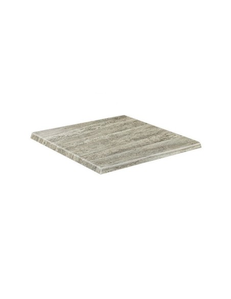 Mesa KARNAK, acero inox., tapa de 60x60 cms. Color a elegir