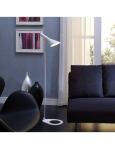 Lámpara JACOB, pie salón, blanca 2