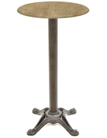 Mesa alta RODANO, negra, base 110 cms y tapa de 60 cms. Color a elegir