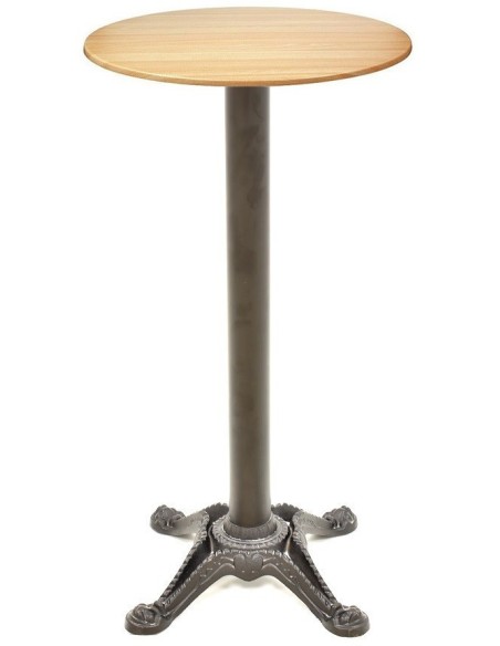 Mesa alta RODANO, negra, base 110 cms y tapa de 60 cms. Color a elegir