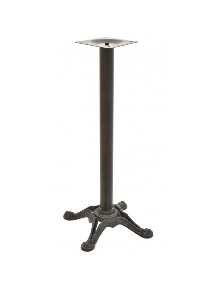 Mesa alta RODANO, negra, base 110 cms y tapa de 70x70 cms. Color a elegir