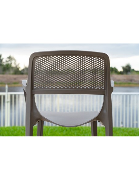 Sillón VERDI, apilable, polipropileno antracita