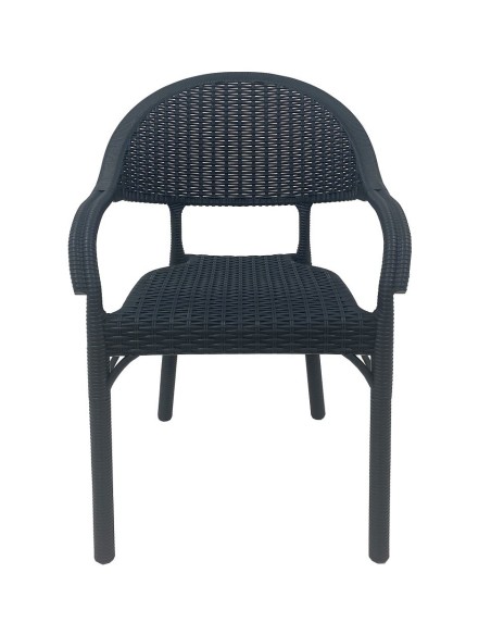 Sillón RICK, apilable, polipropileno antracita