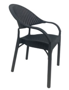 Sillón RICK, apilable, polipropileno antracita 2