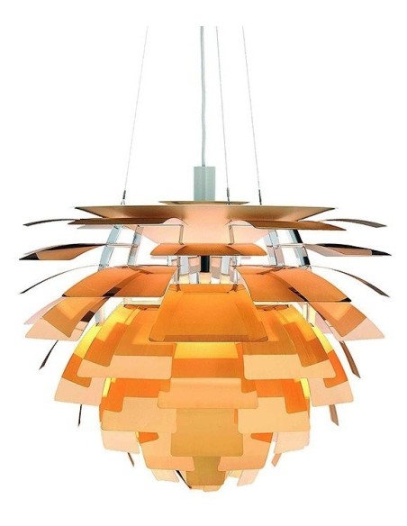 Lámpara ARTIC, aluminio, dorada, 48 cms. de diámetro