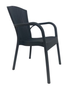 Sillón NESTOR, apilable, polipropileno antracita