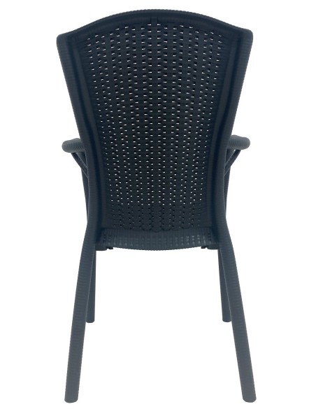 Sillón NESTOR, apilable, polipropileno antracita