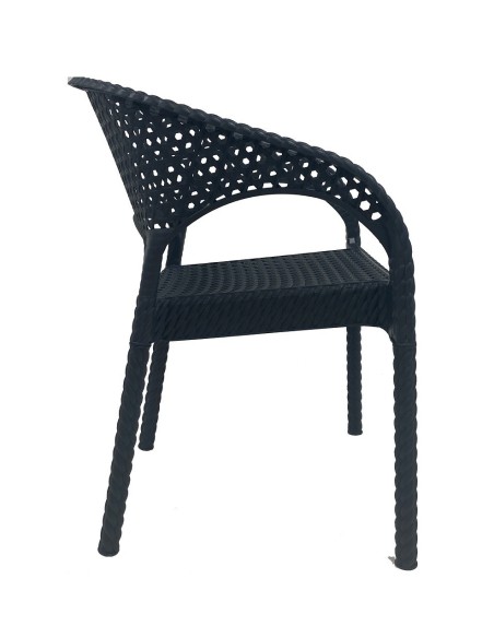 Sillón CALVIN, apilable, polipropileno antracita