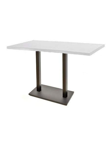 Mesa BEVERLY, alta, negra, base rectangular de 115 cms y tapa de 110x70 cms. Color a elegir
