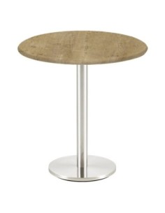 Mesa BENAGIL, acero inoxidable, base de 72 cms y tapa 60 cms. Color a elegir