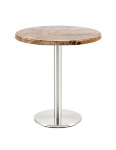 Mesa BENAGIL, acero inoxidable, base de 72 cms y tapa 70 cms. Color a elegir 2