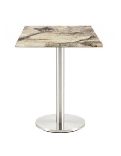 Mesa BENAGIL, acero inoxidable, base de 72 cms y tapa 70 x 70 cms. Color a elegir 2