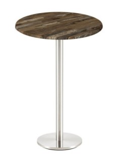 Mesa BENAGIL, alta, acero inoxidable, base de 110 cms y tapa 60 cms. Color a elegir