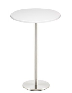 Mesa BENAGIL, alta, acero inoxidable, base de 110 cms y tapa 70 cms. Color a elegir