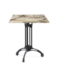 Mesa EIFFEL NEW, aluminio, 3 pies, negra, base de 70 cms y tapa 60 x 60 cms. Color a elegir 2