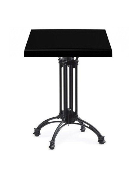 Mesa EIFFEL NEW, aluminio, 4 pies, negra, base de 70 cms y tapa 70 x 70 cms. Color a elegir