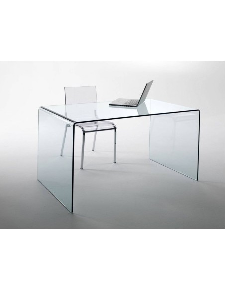 Mesa CONCORD NEW, cristal curvado, 150 x 80 cms