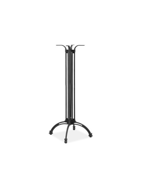 Mesa EIFFEL NEW, alta, aluminio, 4 pies, negra, base de 108 cms y tapa 60 x 60 cms. Color a elegir