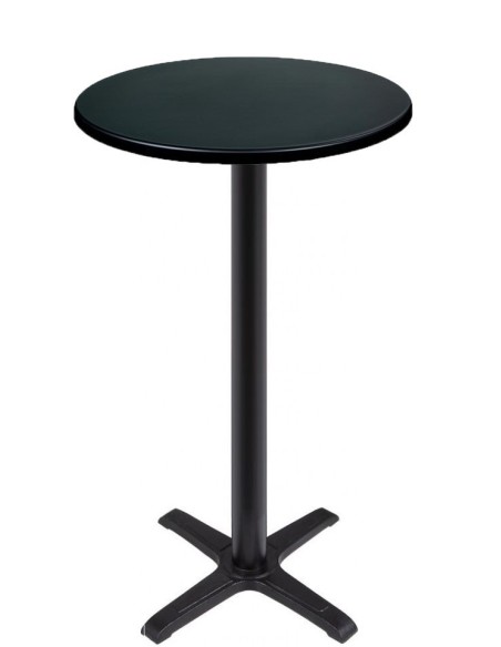 Mesa CARIBE, alta, negra, base de 110 cms y tapa de 60 cms. Color a elegir