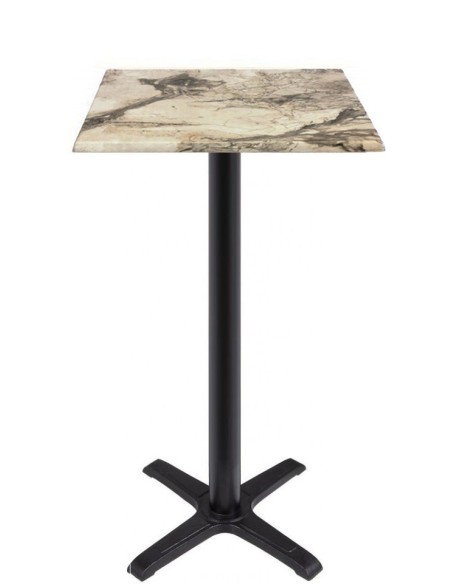 Mesa CARIBE, alta, negra, base de 110 cms y tapa de 60 x 60 cms. Color a elegir