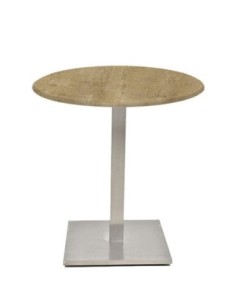 Mesa IPANEMA, acero inoxidable, base de 72 cms y tapa 60 cms. Color a elegir