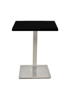 Mesa IPANEMA, acero inoxidable, base de 72 cms y tapa 60 x 60 cms. Color a elegir