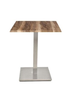 Mesa IPANEMA, acero inoxidable, base de 72 cms y tapa 70 x 70 cms. Color a elegir