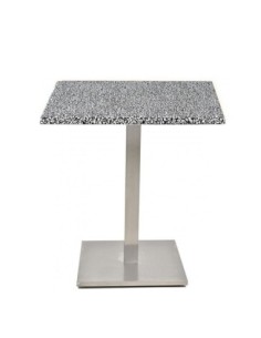 Mesa IPANEMA, acero inoxidable, base de 72 cms y tapa 80 x 80 cms. Color a elegir