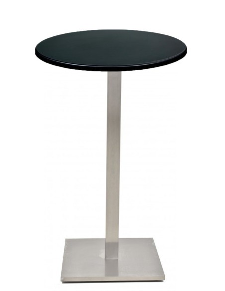 Mesa IPANEMA, alta, acero inoxidable, base de 110 cms y tapa 70 cms. Color a elegir