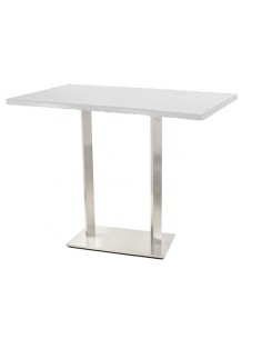 Mesa IPANEMA, alta, acero inoxidable, tapa 110 x 70 cms. Color a elegir