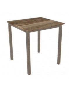 Mesa LIRIO, metal, base de 65 x 65 cms y tapa 70 x 70 cms. Color a elegir