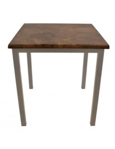Mesa LIRIO, metal, base de 65 x 65 cms y tapa 70 x 70 cms. Color a elegir 2