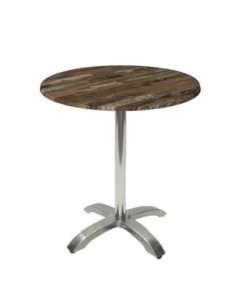 Mesa MILAN, aluminio, 4 radios, base de 72 cms y tapa 60 cms. Color a elegir