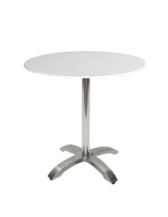 Mesa MILAN, aluminio, 4 radios, base de 72 cms y tapa 70 cms. Color a elegir