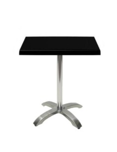 Mesa MILAN, aluminio, 4 radios, base de 72 cms y tapa 60 x 60 cms. Color a elegir