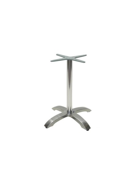 Mesa MILAN, aluminio, 4 radios, base de 72 cms y tapa 70 x 70 cms. Color a elegir