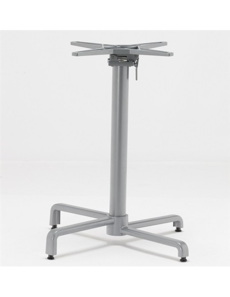Base de mesa BAHIA, abatible, aluminio fundido, plata