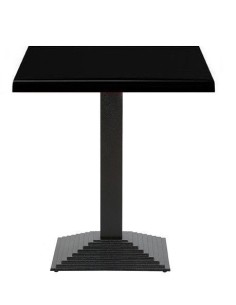 Mesa ELBA, negra, base de 72 cms y tapa de 60 x 60 cms. Color a elegir