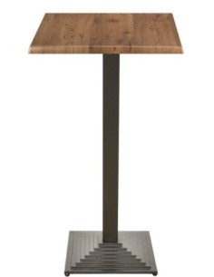 Mesa ELBA, alta, negra, base de 110 cms y tapa de 70 x 70 cms. Color a elegir 2