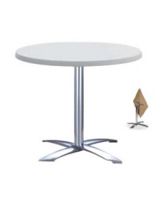 Mesa GATHER, aluminio, abatible, base de 73 cms y tapa 60 cms. Color a elegir