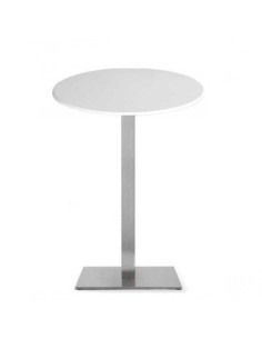 Mesa RHIN, alta, acero inoxidable, base de 110 cms y tapa 70 cms. Color a elegir 2